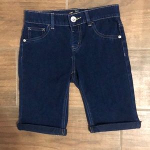 Girls dark wash jean capris